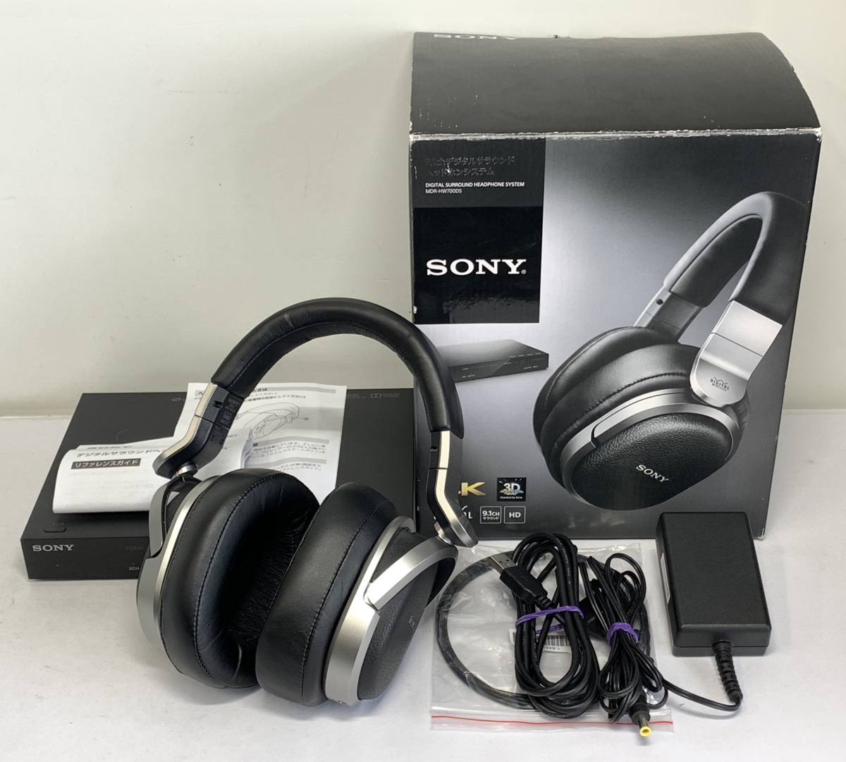 在庫限品SONY 9.1ch デジタルサラウンド ヘッドホンシステム★プロセッサー DP-HW700/ワイヤレスヘッドホン MDR-HW700 ４台セット ソニー