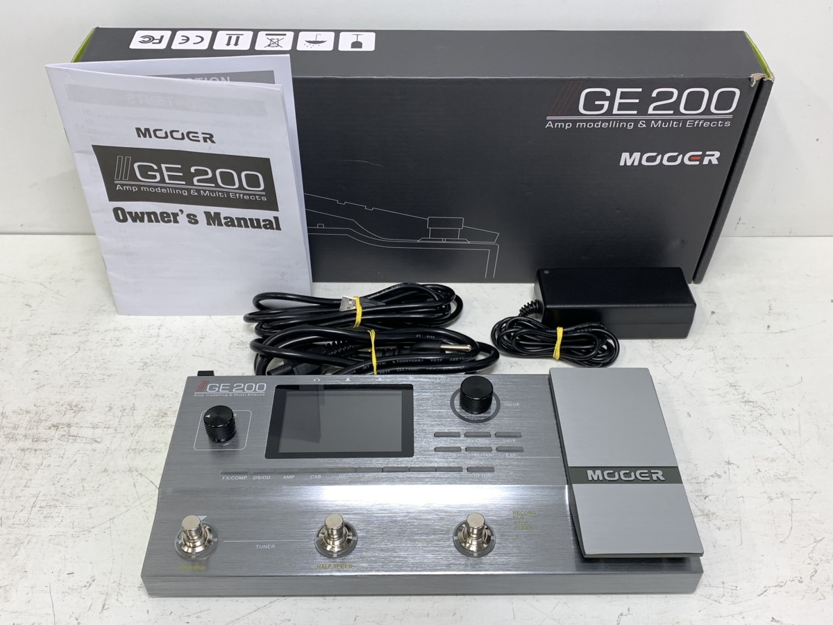 Mooer GE200 アンプモデリング マルチエフェクター アップデート済 元