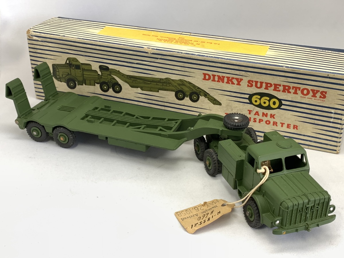 Dinky ディンキー 660 Tank Transporter＜元箱付き＞戦車運搬車◆当時物 ビンテージトイ レトロ玩具