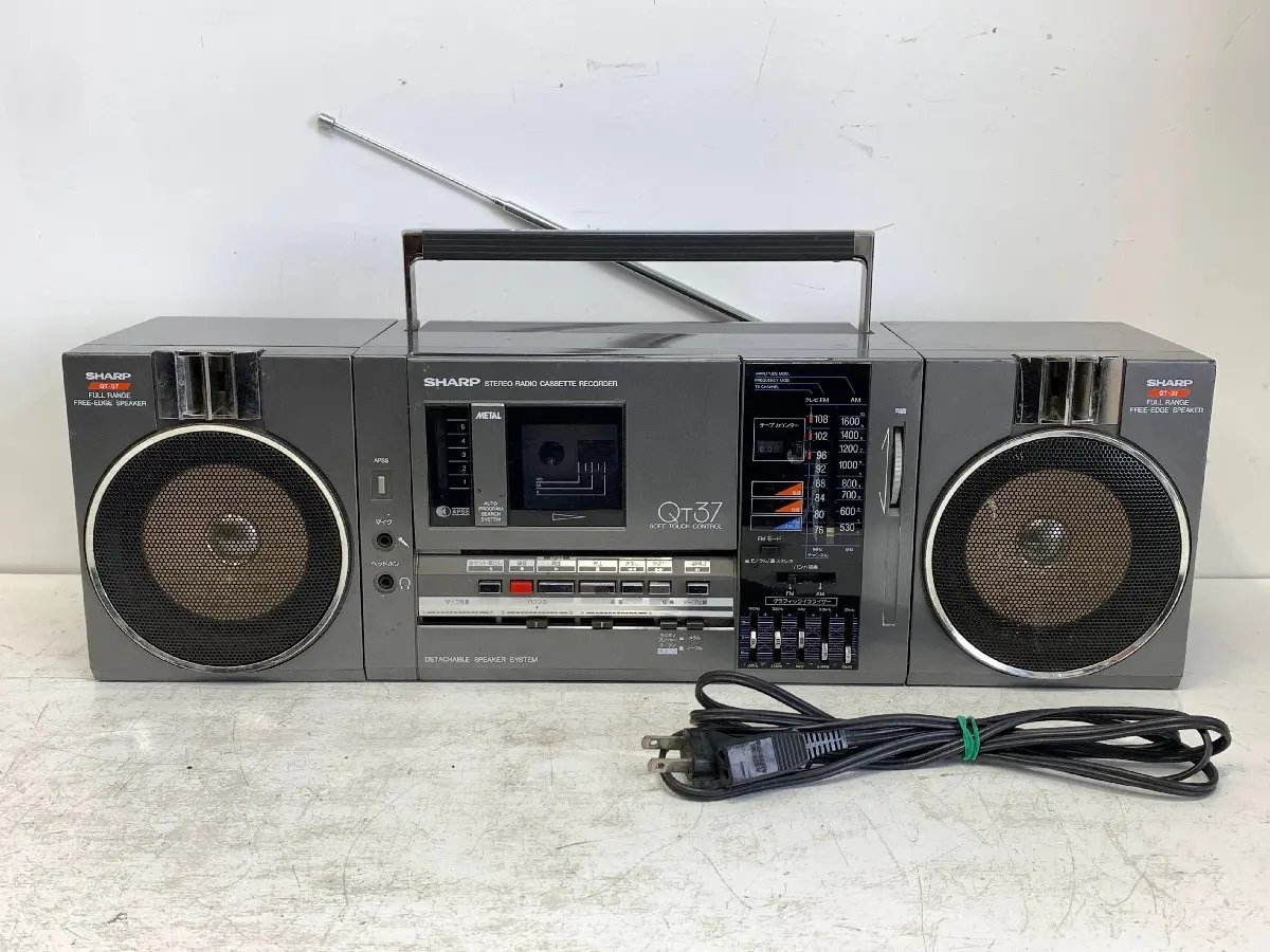 SHARP STEREO RADIO CASSETTE RECORDER QT 37 ジャンク品 - オーディオ機器