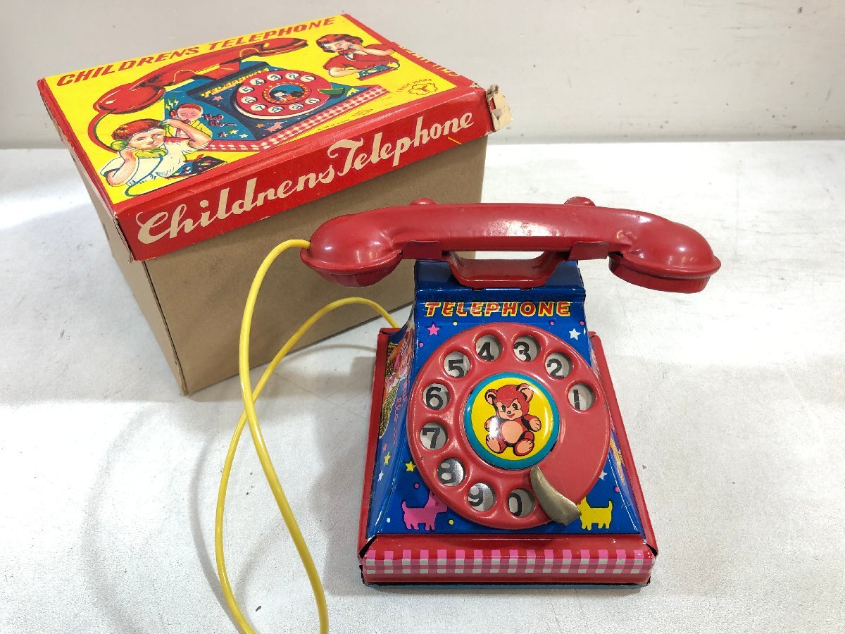 YONEZAWA ブリキ こども電話機 当時物 昭和レトロ CHILDRENS TELEPHONE ヨネザワ 米澤玩具 日本製