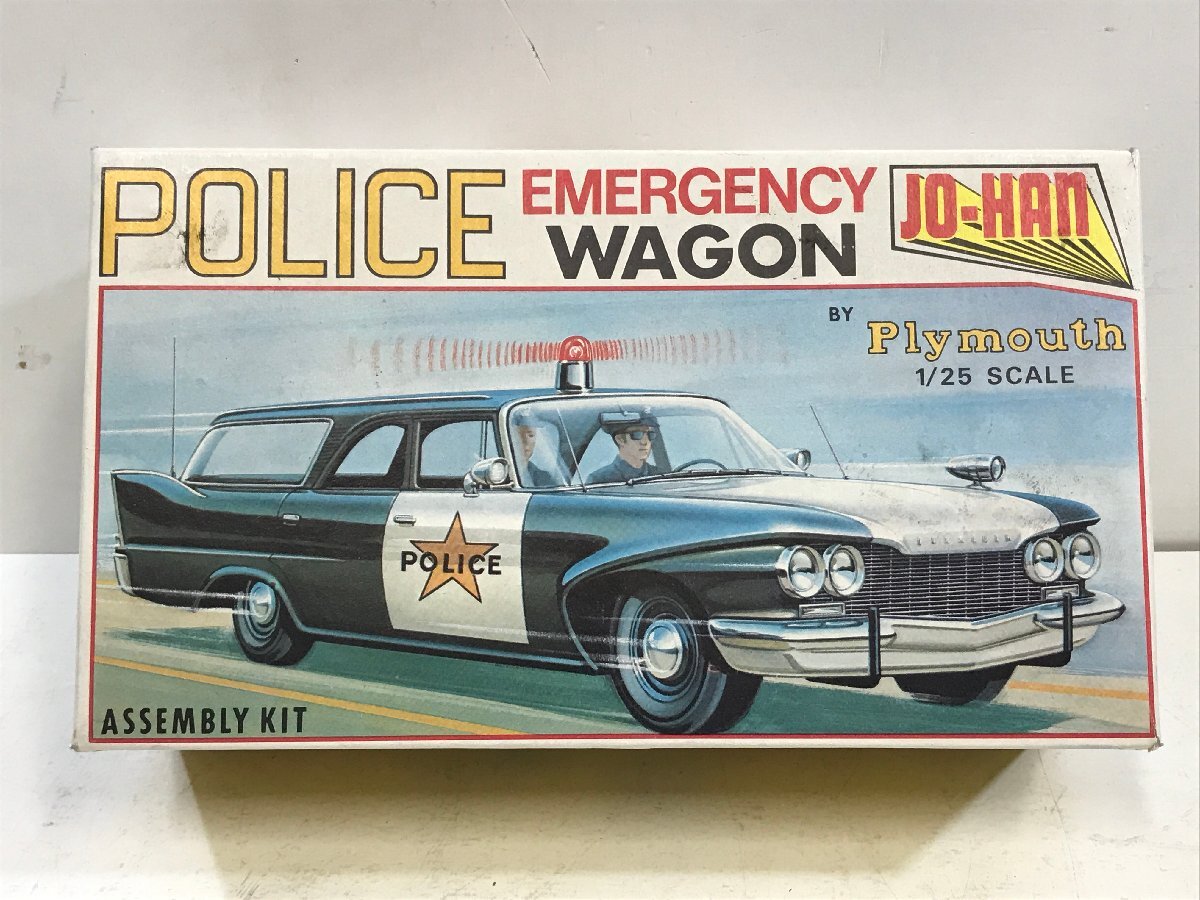 JO-HAN 1/25スケール POLICE EMERGENCY WAGON プラモデル MADE IN U.S.A. C-5100