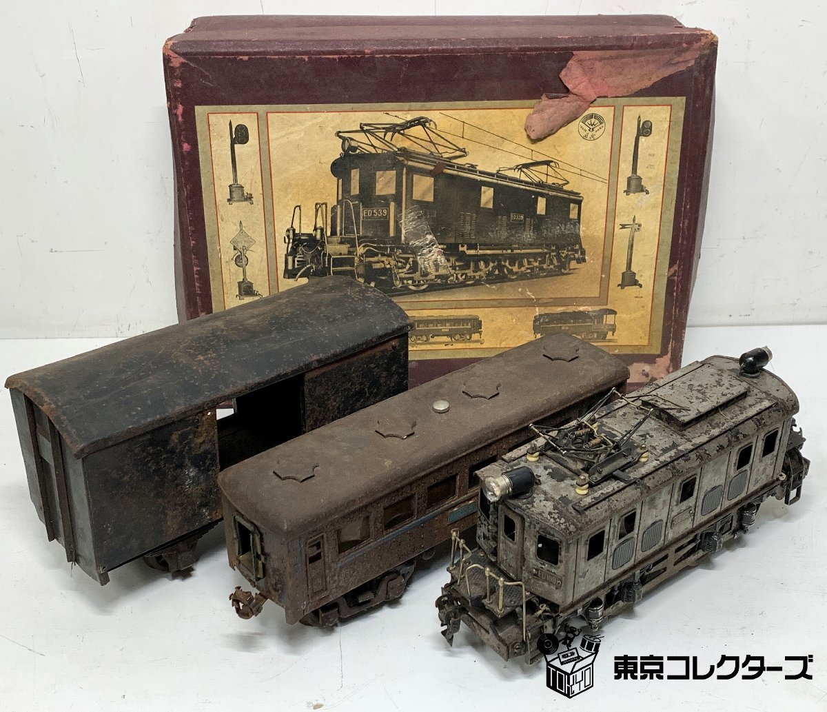Oゲージ ED16形 ほか 3両まとめて 電気機関車 客車 貨車 鉄道…