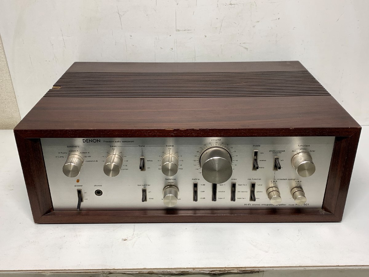 DENON PMA-501 ウッドケース付き デノン プリメインアンプ…