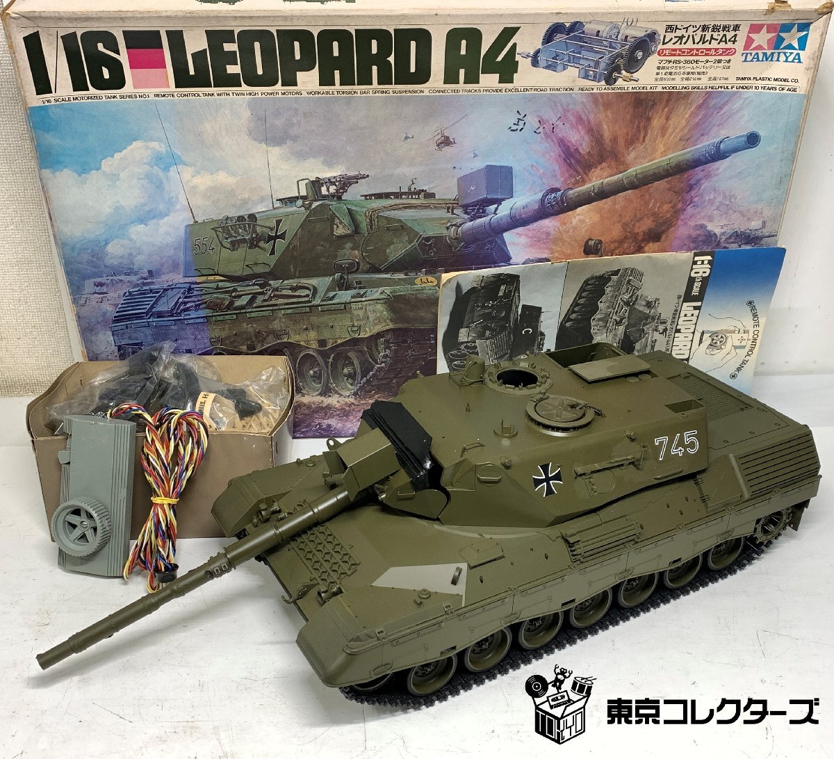 TAMIYA 1/16 西ドイツ 新鋭戦車 レオパルドA4 リモートコ…